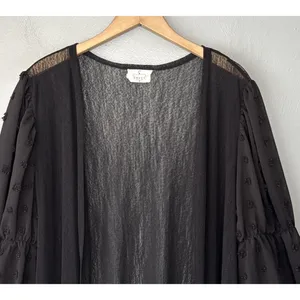 Ember Sheer Duster Size XL Black Dark Romantic Cardigan Fairy Grunge Whimsigoth thumbnail 5
