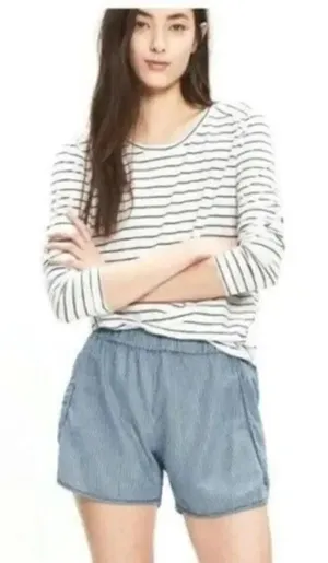 ✨Madewell Railroad Stripe Pull-On Shorts✨ thumbnail 1