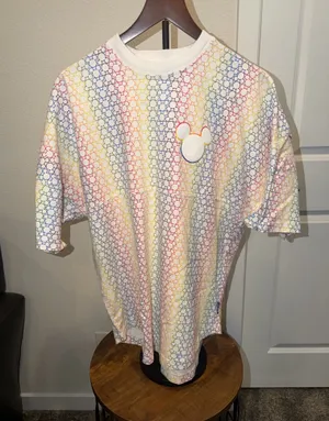 Disney Spirit Jersey T Shirt Multicolor with Mikey Mouse Logo on it Size Medium thumbnail 1