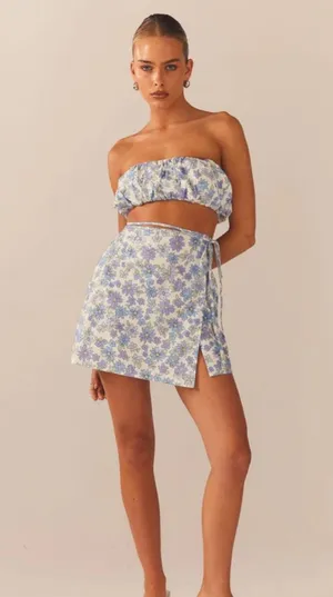 NWT PEPPERMAYO- Longing For Less Mini Wrap Skirt - Daisy Chain size 0 thumbnail 1