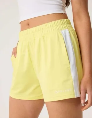 Offline aerie yellow white shorts gym casual workout plus size XL summer beach thumbnail 1