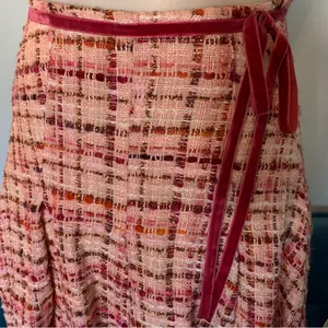 Tibi Tweed Pink Lined Skirt Size 6 Wool Linen Blend thumbnail 2