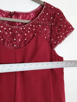 Azazie Wine Burgundy Tess Mother of the Bride Dress Size A10 Medium thumbnail 9
