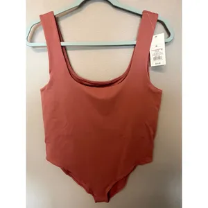 Target‎ Bodysuit Tank Scoop Neck Snap Closure Women's XL Rust Orange thumbnail 2