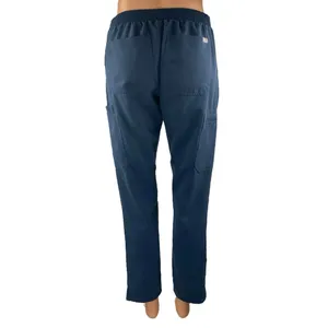 Figs Women's Blue Drawstring Cargo Straight Nurse Medical Scrub Pants Size XS thumbnail 3