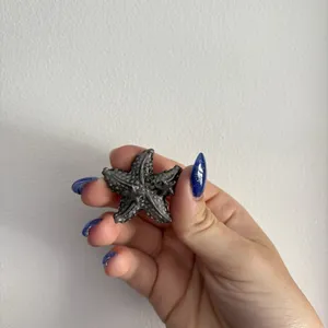 Vintage Torino Pewter Starfish Brooch Post‎ Earrings Set Nautical Beach 80s 90s thumbnail 2