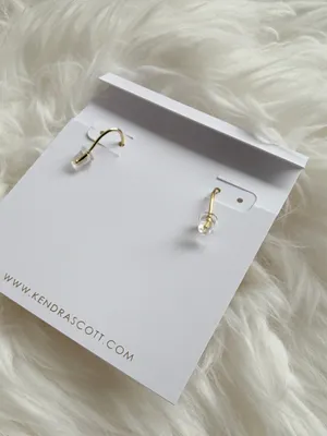 Kendra Scott HAISLEY HEART DROP EARRINGS GOLD BLUSH IVORY MOTHER OF PEARL thumbnail 4