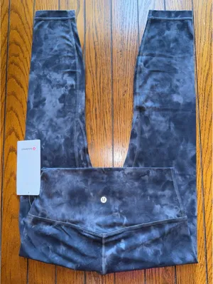 Lululemon Align High Rise 25” Diamond Dye Pitch Grey Graphite Grey Size 8 NWT thumbnail 1