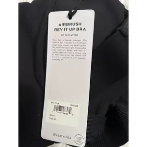 Alo Yoga Airbrush Rev It Up Bra Black Size M NWT Authentic ( Sold Out) thumbnail 8
