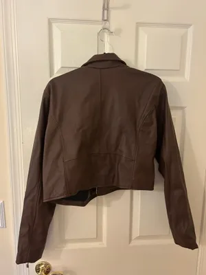 Pretty Penny Boutique Brown leather jacket thumbnail 3