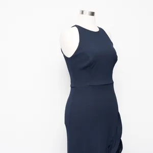 Betsy & Adam - Arielle Scuba Crepe Ruffle‎ Slit Gown thumbnail 9