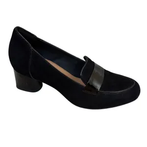 Clarks Unstructured Un Cosmo Way Black Suede Patent Leather Block Heel 8.5‎ thumbnail 2