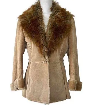 Vintage Penny Lane Guess Fur Leather Coat thumbnail 1