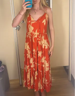 Orange maxi dress thumbnail 2