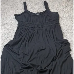 Spense Black Maxi Dress Womens Large Smocked Empire Waist Braided Strap Slvless thumbnail 3