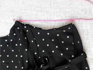 Polka Dot Ruched Boat Neck Tie Back Tank Top 🐚 Size Large thumbnail 5