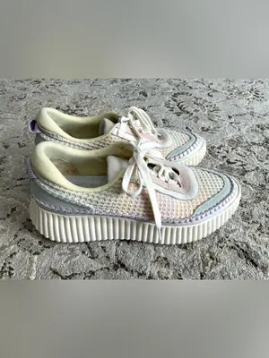 Modern Women's Pastel Knit Platform Sneakers 🌸 thumbnail 9
