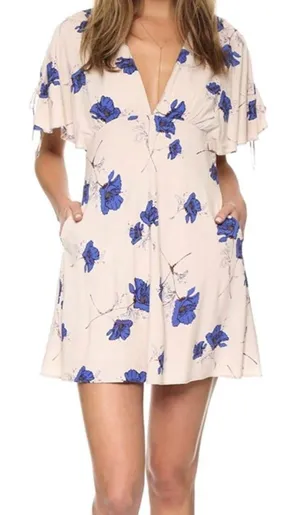 Free People Melanie Dress Blue Flowers thumbnail 3