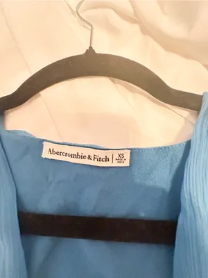Abercrombie & Fitch Electric Blue Cropped Blouse thumbnail 2