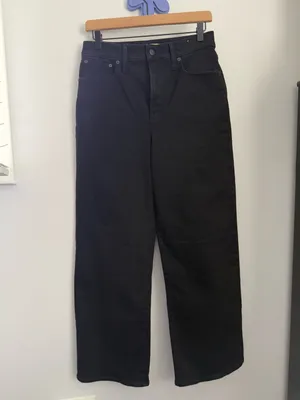 Madewell 28” Perfect Vintage Wide Leg Black Relaxed Office Work thumbnail 2