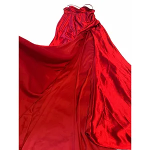 STACEES Red Satin Corset Gown Thigh-High Slit - Size 8 thumbnail 11