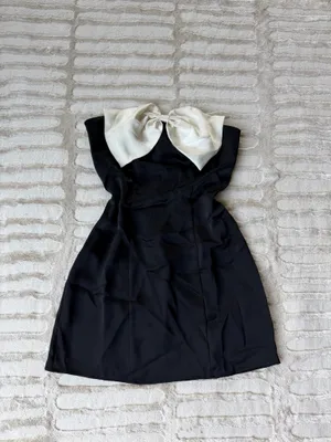 Princess Polly Black Bow Dress 4 thumbnail 2