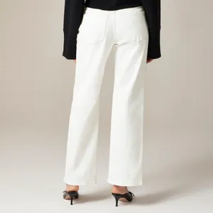 NWT!! J. CREW Lower Rise‎ Full Length Slim Wide Jeans Solid White Retro Size 24 thumbnail 6
