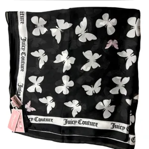 Juicy Couture nwt Black and White butterfly Scarf thumbnail 1