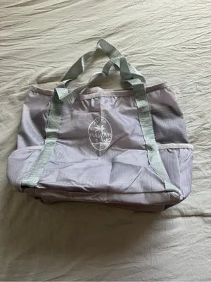 Aloha Hawaii Foldable 2‎ Tote Bag - Gray & Coral thumbnail 7