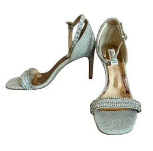 Badgley Mischka Collection Urina Heeled Sandal Platinum Womens Size 9 thumbnail 1