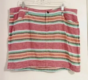 Old Navy Colorful Striped Mini Skirt thumbnail 1