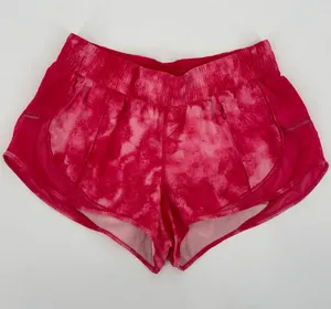 Lululemon Beat The Heat Short Tidal Boom Juice Size 8 Red Pink Tie Dye thumbnail 1