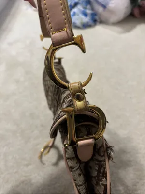 Christian Dior Vintage Pink and Brown Saddle Bag RARE thumbnail 5