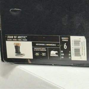 Sorel Joan of Arctic boots Waterproof black fur trim thumbnail 3