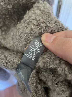 Aerie Beige & Tan Teddy Hooded Vest thumbnail 5
