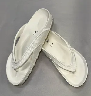 Birkenstock White Rubber Toe Post Thong Size 8 Women Size 6 Men thumbnail 1