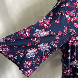 Como Vintage NWT Red White & Blue Floral Popover M thumbnail 5