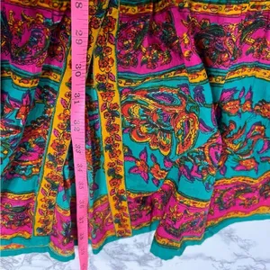 Lola Australia floral boho printed maxi skirt button front‎ sz M thumbnail 3