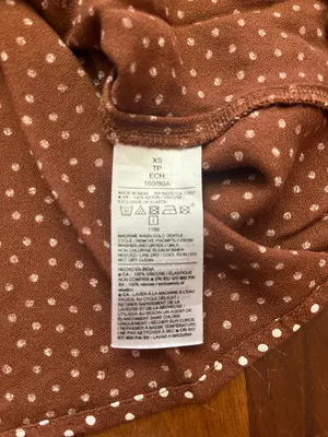 Old Navy Brown Polka Dot A Line Mini Dress Size XS thumbnail 9