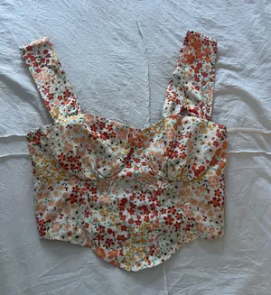 Floral Cropped Tank Multiple Size XS thumbnail 1