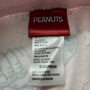 Peanuts Pink Snoopy Pajama Pants Size M thumbnail 6