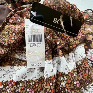 NWT! BCX Brown Patterned Dress Size thumbnail 4