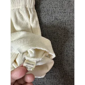 Donni. Terry Henley Shorts size XS Ivory Cream Drawstring Made in USA thumbnail 9