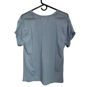 Ksubi Women's Devore Aged Blue Perforated Sheer Tee‎ Casual Everyday NWT XS thumbnail 4