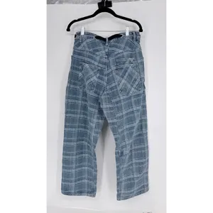 Böhme Judy Plaid Barrel Jeans Womens Medium High Rise Patchwork Cropped NEW thumbnail 5