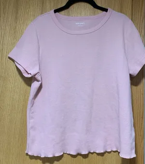 Old Navy Short-Sleeve Cropped Lettuce-Edge Waffle-Knit T-Shirt - Size XL thumbnail 1