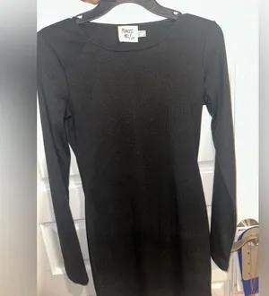 Princess Polly Classic Black Long Sleeve Dress thumbnail 5