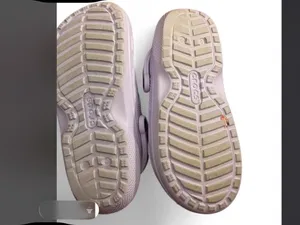 Crocs Classic Lined Clogs in a lavender or purple color W/7 thumbnail 5