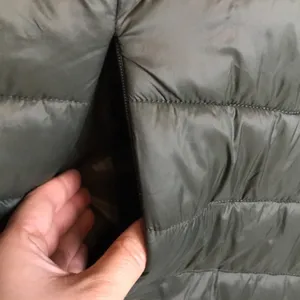 Harvey & Jones Women's Olive Green Nylon Long Line Hooded Puffer Coat thumbnail 5