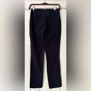 Rag & Bone Simone Navy‎ Pinstripe Snap Dress Pants Size 2 EUC thumbnail 4
